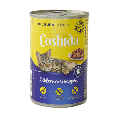 کنسرو غذای گربه کوشیدا با طعم مرغ Coshida Chicken وزن 415 گرم
